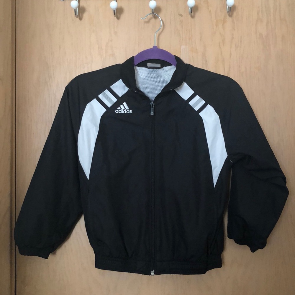 Black & White Adidas Windbreaker Jacket